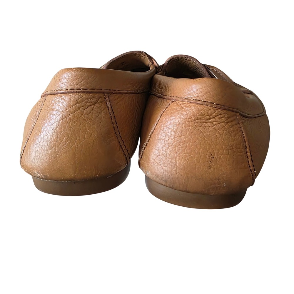 Coach Fredrica Tan Pebbled Leather Driving Loafers Shoes Brown Womens 8.5B A9175 - Picture 5 of 7